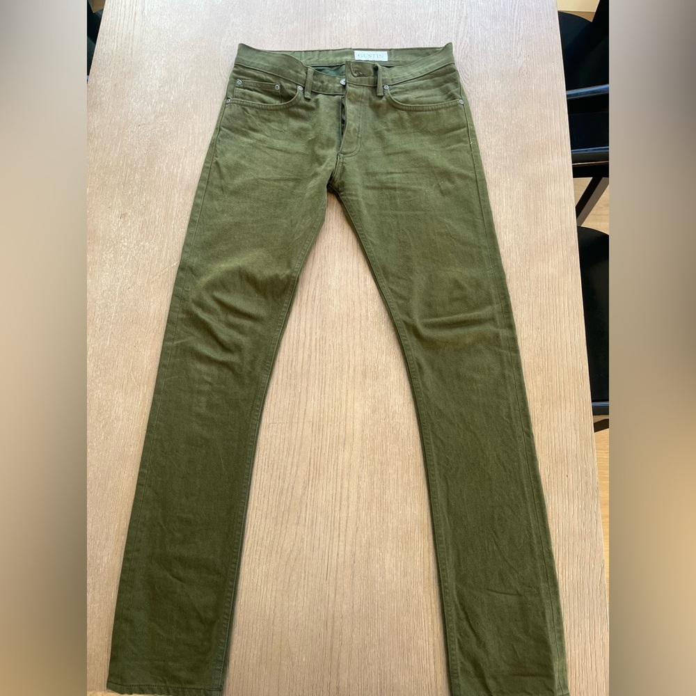 Gustin #159 JAPAN OLIVE Selvedge Jean - Size 33 Skinny